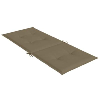 VidaXL Stoelkussens 2 st hoge rug 120x50x4 cm stof gemêleerd taupe VidaXL Stoelkussens 2 st hoge rug 120x50x4 cm stof gemêleerd taupe