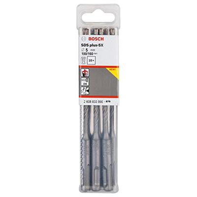 Bosch Accessoires PRO SDS plus-5X Hammer Drill Bit | 5 x 100 x 160 mm | 10 pcs - 2608833890 Bosch Accessoires PRO SDS plus-5X Hammer Drill Bit | 5 x 100 x 160 mm | 10 pcs - 2608833890