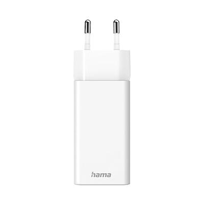 Hama Snellader GaN 1x USB-C PD 1x USB-A QC Mini-oplader 65 W Wit Hama Snellader GaN 1x USB-C PD 1x USB-A QC Mini-oplader 65 W Wit
