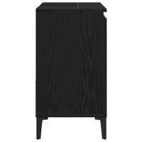 Badkamerkast met lade Zwart Eiken 65 x 33 x 60 cm Bewerkt hout - thumbnail