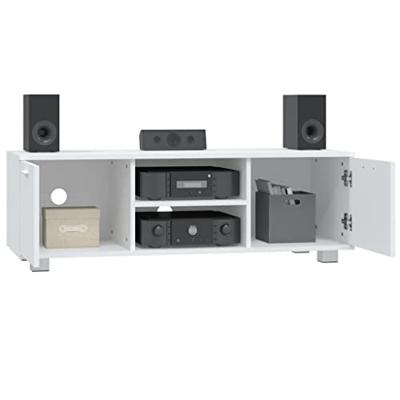 Tv-meubel 120x40,5x35 cm bewerkt hout wit Tv-meubel 120x40,5x35 cm bewerkt hout wit