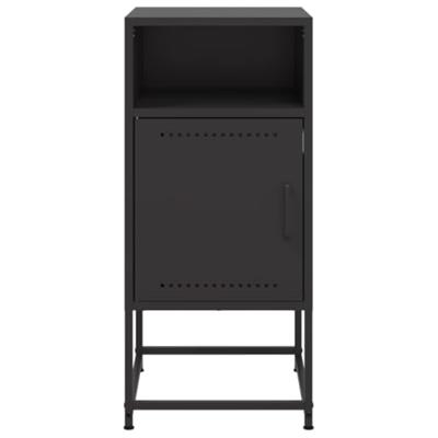 Nachtkastjes 2 st 36x39x78 cm staal zwart