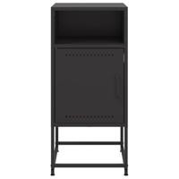 Nachtkastjes 2 st 36x39x78 cm staal zwart - thumbnail