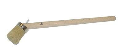 Bokkenpoot / teerkwast - 35 mm - witte varkensharen - blankhouten steel