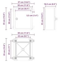 VidaXL Bedieningskast grijs 30 x 16,5 x 35 cm abs kunststof - thumbnail