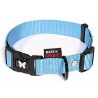 MARTIN SELLIER HALSBAND NYLON TURQUOISE VERSTELBAAR 25 MMX45-65 CM - thumbnail