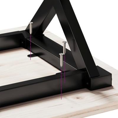 Salontafelpoten X-frame 70x60x43 cm gietijzer - thumbnail