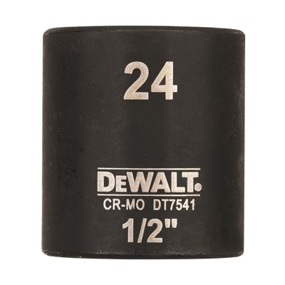 DeWalt Accessoires Impact dop 24mm 1/2" (Kort - 38mm) - DT7541-QZ - DT7541-QZ