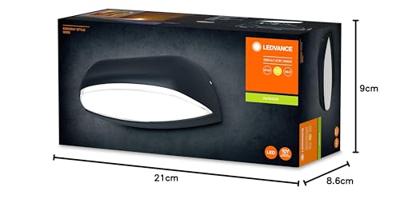 LEDVANCE ENDURA® STYLE WIDE L 4058075214019 LED-buitenlamp (wand) LED Donkergrijs