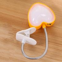 Mini liefde hart clip LED boek licht lampen lezing boek desk lamp toetsenbord licht ogen-beschermen energie besparen nachtverlichting (geel) - thumbnail