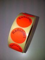 Etiket 30 mm fluor rood REDUZIERT - thumbnail