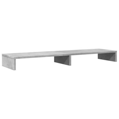 VidaXL Monitorstandaard 100x27x10 cm bewerkt hout betongrijs VidaXL Monitorstandaard 100x27x10 cm bewerkt hout betongrijs