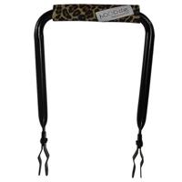 Rugsteun Rugleuning zwart met Panthar rugkussentje - thumbnail