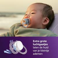 Verpakking van 4 Ultra Air Soothers - PHILIPS AVENT - SCF087/22 - Dag en Nacht - BPA-vrij - Geel/Oranje - thumbnail