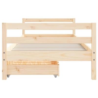 Kinderbedframe met lades 90x200 cm massief grenenhout