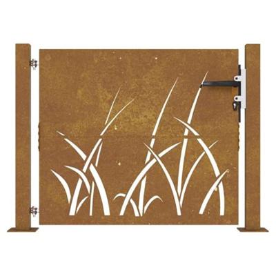 Poort 105x105 cm grasontwerp cortenstaal Poort 105x105 cm grasontwerp cortenstaal