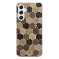 Samsung Galaxy A54 shockproof hoesje - Kubus groen bruin - thumbnail