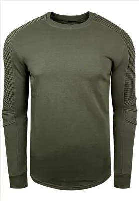 RustyNeal - Heren Trui - Kaki - Longsleeve - Modernfit RustyNeal - Heren Trui - Kaki - Longsleeve - Modernfit