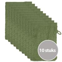 The One Washandjes Olive Green - 10 stuks - thumbnail