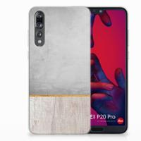 Huawei P20 Pro | Bumper Hoesje | Wood Concrete - thumbnail