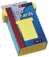 T-kaart Djois formaat 2 48mm geel 100 stuks - thumbnail