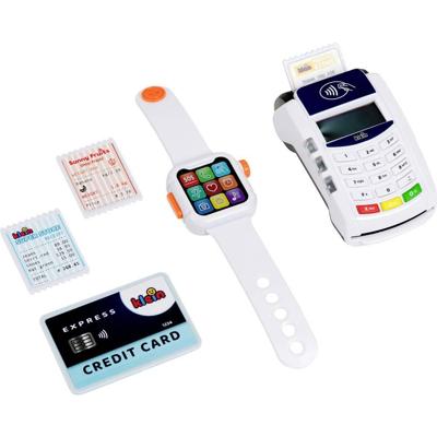 Theo klein 7276 POS terminal en Smart Smart Watch interactief speelgoed met licht, geluid en contactloze betaalfunctie speelgoed voor kinderen vanaf 3 jaar Theo klein 7276 POS terminal en Smart Smart Watch interactief speelgoed met licht, geluid en contactloze betaalfunctie speelgoed voor kinderen vanaf 3 jaar