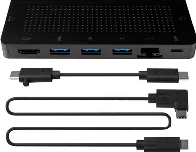 Twelve South 2892 Staygo USB-C hub voor type C MacBooks, laptops en iPad Pro, met 1 m desktopkabel + opbergbare kabel voor thuis, kantoor of onderweg