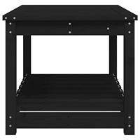 Tuintafel 82,5x50,5x45 cm massief grenenhout zwart - thumbnail