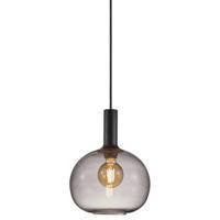 Hanglamp glas Nordlux &apos;Alton 25&apos; zwart smoke E27 fitting 250mm - thumbnail