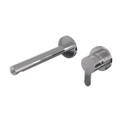 Brauer Chrome Edition Inbouw Wastafelmengkraan met Rechte Uitloop en Rozetten Model D1 Chroom