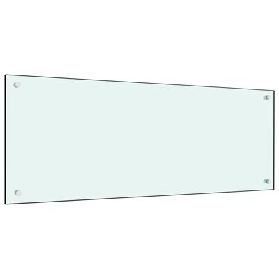 VidaXL Spatscherm keuken 100x40 cm gehard glas wit