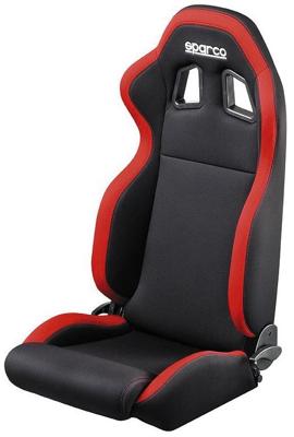 Sparco sportstoel R100 met verstelbare rugleuning zwart/rood