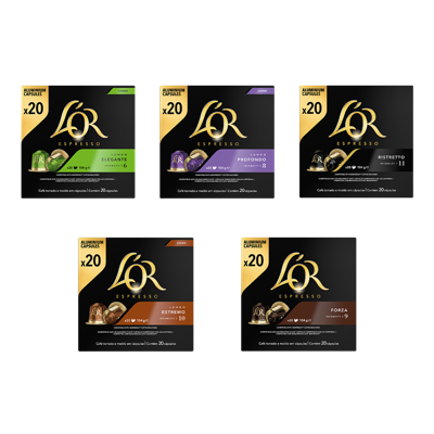 Proefpakket L&apos;OR Espresso Deluxe - 100 koffiecups