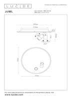 Lucide JUBEL - Plafonnière - Ø 40 cm - LED - CCT - 2500K/3000K - Zwart chroom - thumbnail
