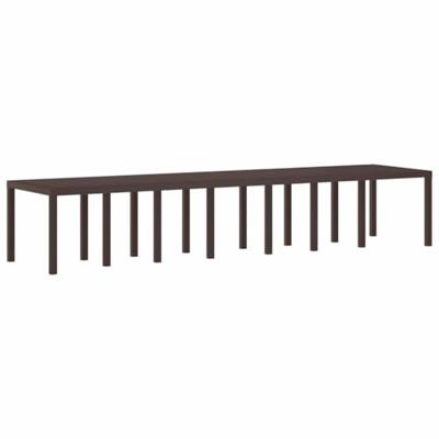 15-delige tuinset met kussens Bruin Poly Rattan