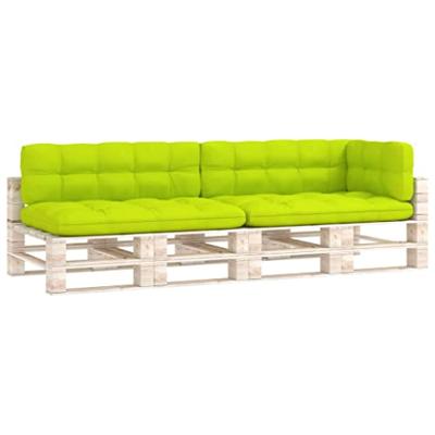 VidaXL Palletkussens 5 st stof heldergroen