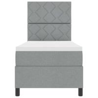 Boxspringbed met matras Lichtgrijs 80 x 200 cm Stof - thumbnail