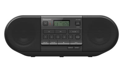 Panasonic RX-D500EG-K CD Boom Box (Radio FM, CD Player, Werkt op netstroom en batterijen, Sleep Timer) zwart