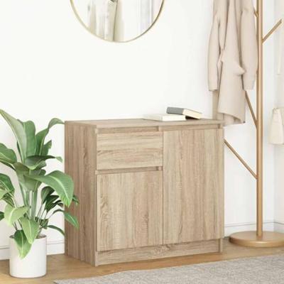 Dressoir met lade 71x35x65 cm spaanplaat sonoma eikenkleurig