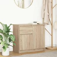 Dressoir met lade 71x35x65 cm spaanplaat sonoma eikenkleurig - thumbnail