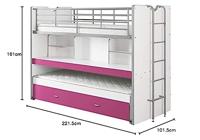 Vipack hoogslaper Bonny - fuchsia - 221,5x101,5x161 cm - Leen Bakker - thumbnail
