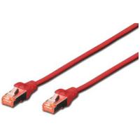 Digitus DK-1644-020/R RJ45 Netwerkkabel, patchkabel CAT 6 S/FTP 2.00 m Rood Halogeenvrij, Verdraaide paren, Snagless, Vlambestendig 1 stuk(s) - thumbnail