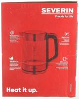 Severin WK3420 Glaswaterkoker 1.7L 2200W RVS/Zwart - thumbnail