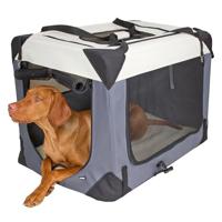 Honden-transportbox Journey, grijs/beige, Maat: 81x58x58 cm - thumbnail