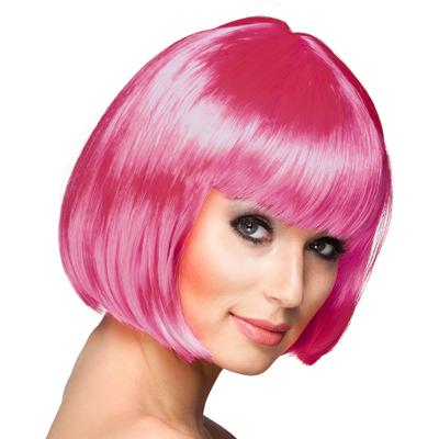 Pruik Cabaret ice roze