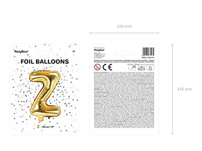 Folieballon Goud Letter &apos;Z&apos; - 35cm