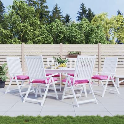 VidaXL Stoelkussens 6 st 50x50x7 cm oxford stof roze VidaXL Stoelkussens 6 st 50x50x7 cm oxford stof roze