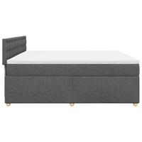 Boxspring met matras stof donkergrijs 200x200 cm - thumbnail