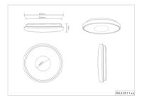 Trio PlafonniereBunda wit met chroom - R64361106 - thumbnail