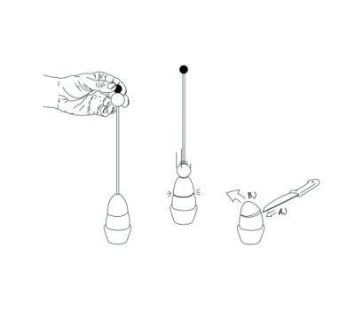 Neem 2 Clack met keramisch ei wit.